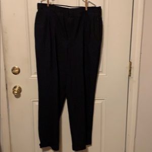Men’s black pleated slacks